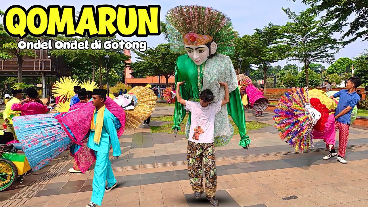 ONDEL ONDEL SHOLAWATAN - SHOLAWAT QOMARUN - GOTONG ONDEL ONDEL BETAWI DI TAMAN MINI INDONESIA INDAH