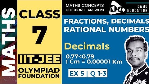 Fractions, Decimals and Rational Numbers | Express Fractions into Decimals | Ex 5 Q 1-3 | 7th Class