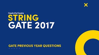 String | GATE 2017