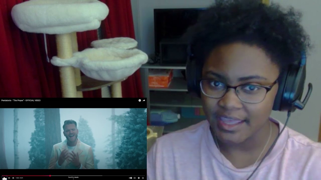 Stubbs Reaction to Pentatonix - The Prayer (Music Video)