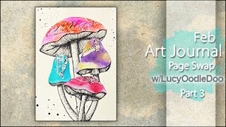 Mixed Media ~ Art Journal Page Swap w/LucyOodleDoo ~ Feb #3 @KissMyCreative