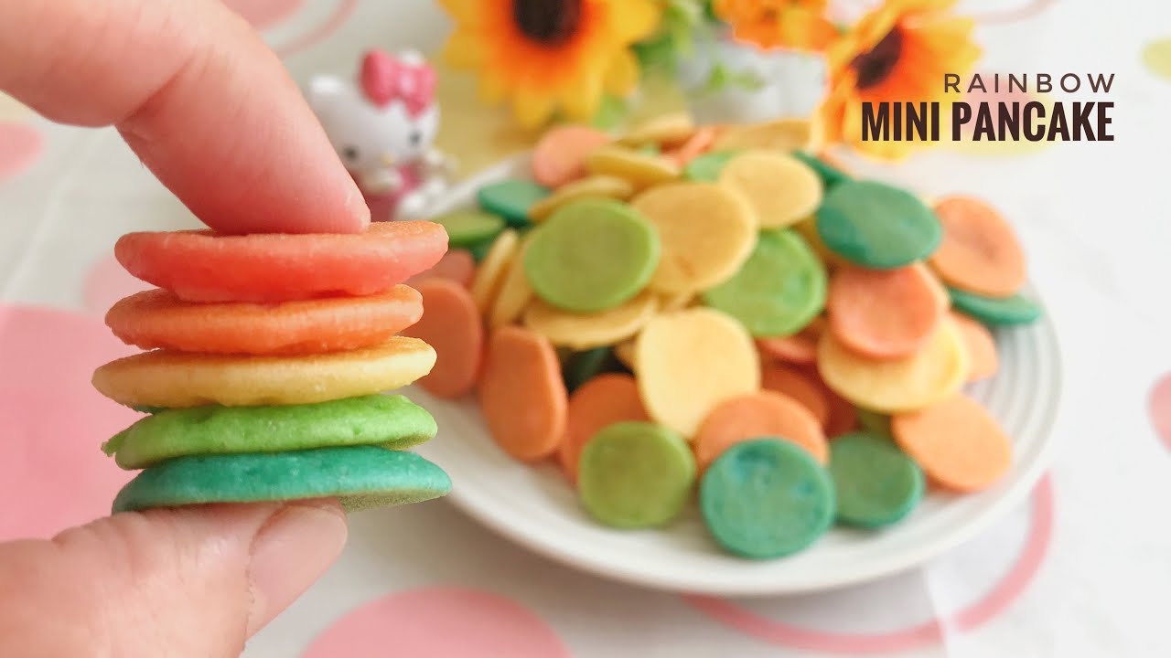 Mini Pancake Rainbow Cereal Tanpa Mixer Dan Tanpa Oven Youtube