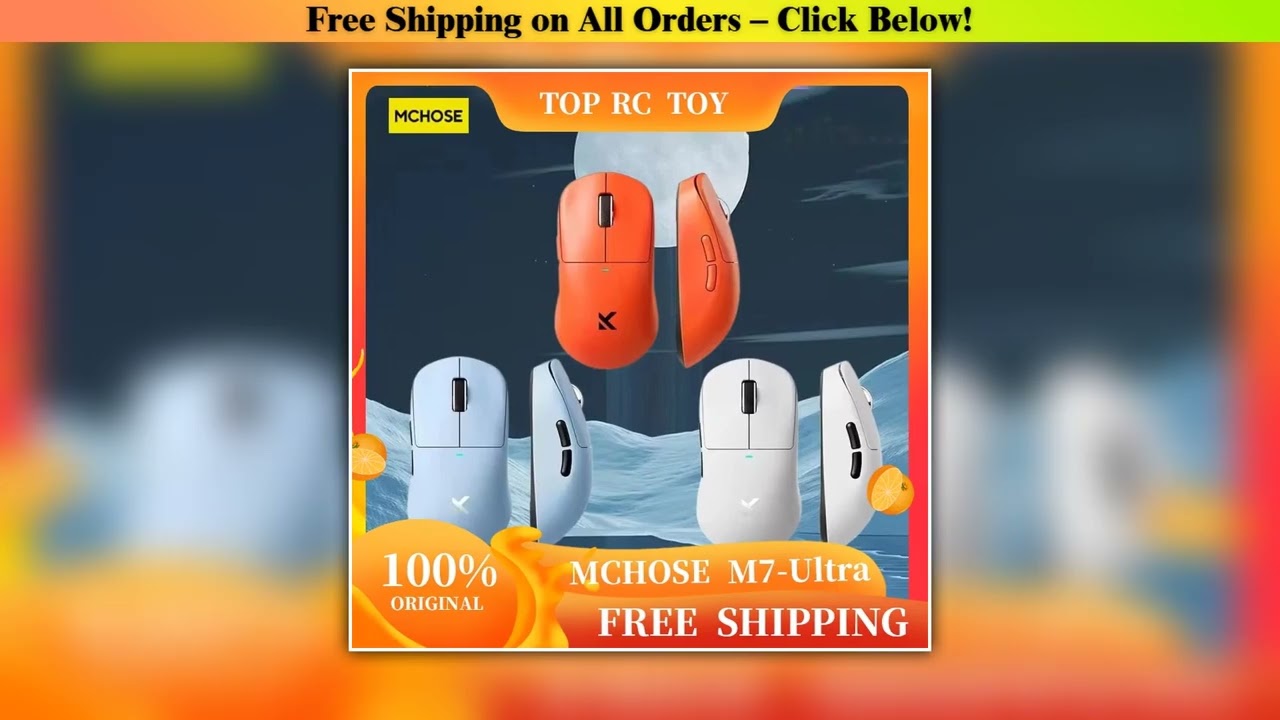 Mchose M7 Pro Ultra Mouse 8K Return Paw3950 Wireless Gaming Mouse Tri-Mode Lightweight Low Latency