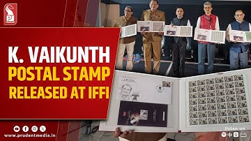 Stamp honouring cinematographer K Vaikunth unveiled by CM Sawant at IFFI