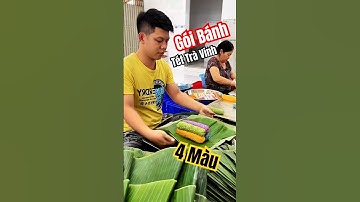 Gói bánh tét trà cuôn đặc sản trà vinh miền tây #shorts