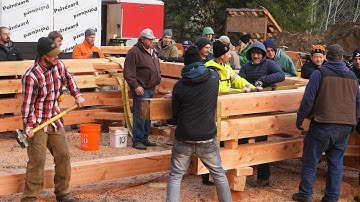 DAY 4 (Pt 2): 26 Rookies Build Timber Frame House in 5 Days
