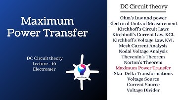 Maximum Power Transfer | DC Circuit theory | Electromer