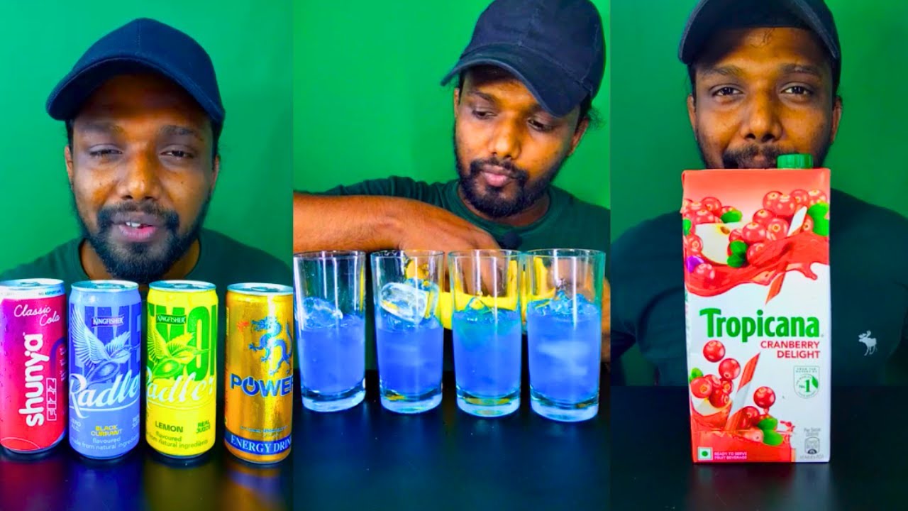 blueberry pineapple lemon jelly juice mukbang asmr YouTube