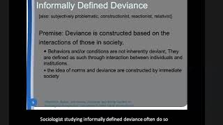 Introduction to Deviance and Social Control