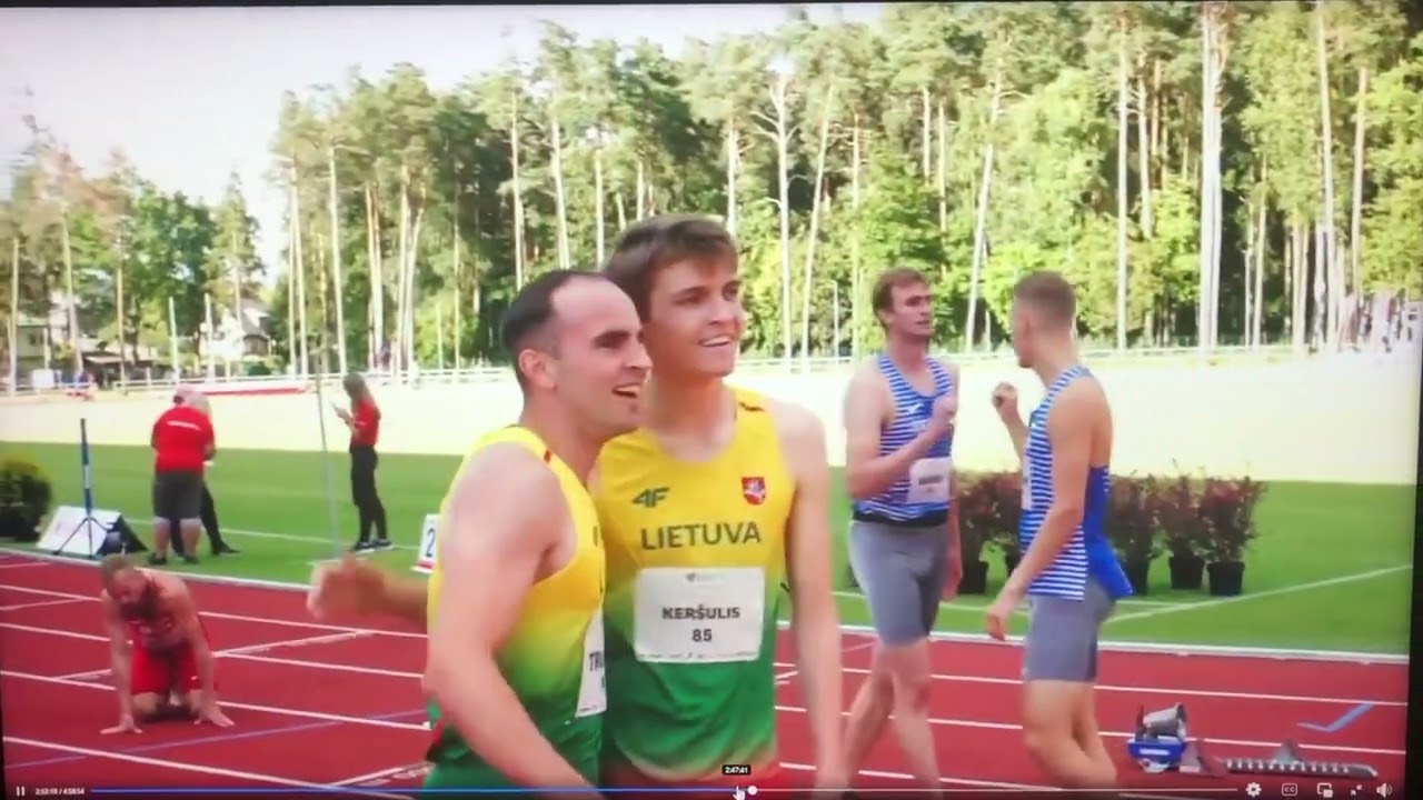 Tomas Kersulis wins 400m race at Baltic Team Championships (47.30).