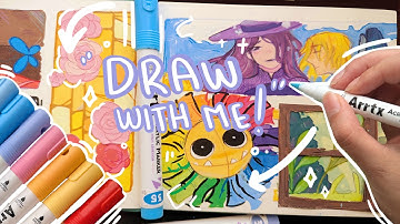 Filling A Sketchbook Page With NEW Art Supplies! || FT. ARRTX Acrylic Markers ✨
