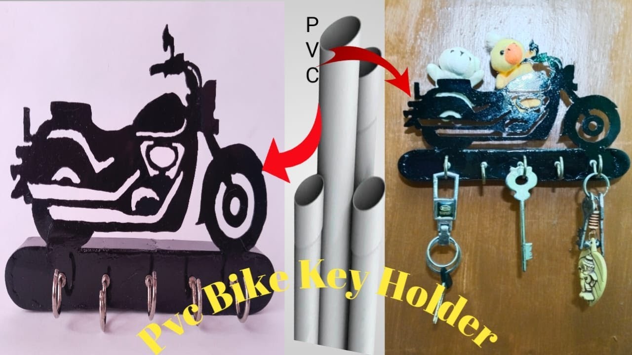 How To Make PVC Bike Key Holder/ Home Decoration/ Handcraft Project