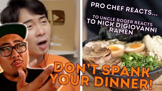 Pro Chef Reacts... to Uncle Roger Review NICK DIGIOVANNI Ramen (Masterchef Finalist)