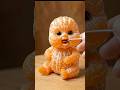 Feeding the Cutest Tiny Orange Baby! Food Art Comes to Life#Fruit Art#FoodCarvin #shorts