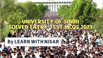 University of Sindh Entry Test Solved October 22,2023 | UOS ENTRY TEST 2023 MCQs Solved | UOS MCQs