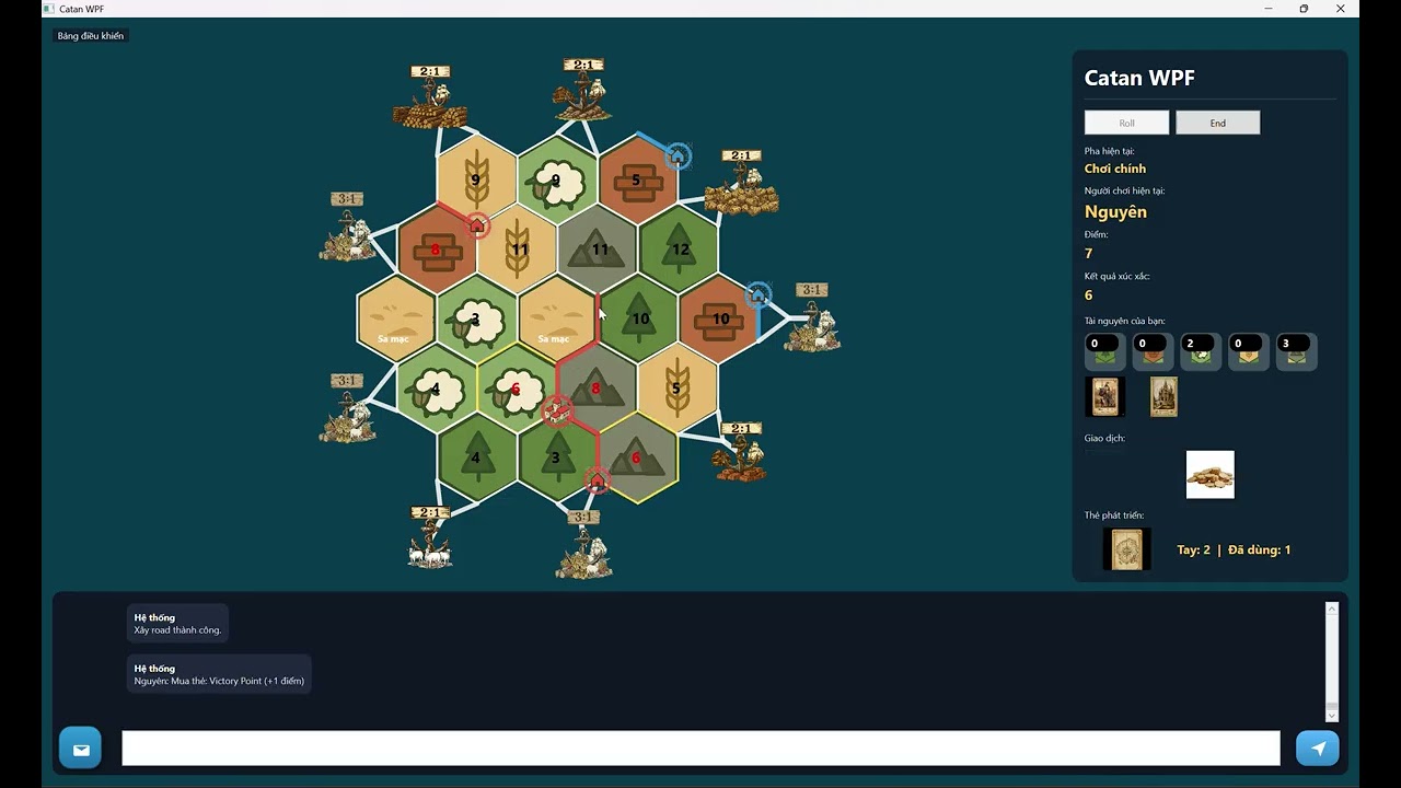 Demo project môn OOP - chương trình game Catan khá căng