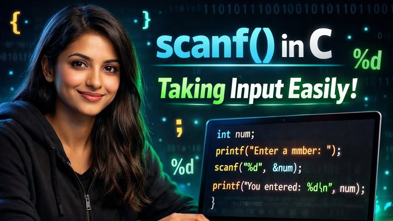 👉 Taking Input in C using scanf() | Beginner Guide | DevVybe - YouTube
