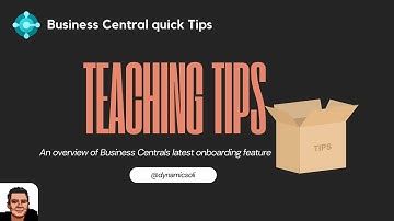 Teaching Tips - Dynamics 365 Business Central(2021)