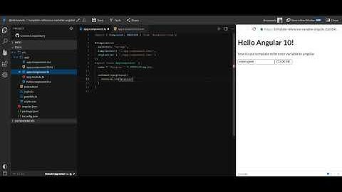 template reference variable angular