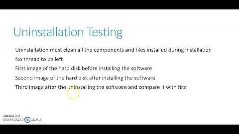 Installation testing