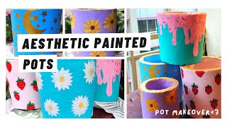 DIY Aesthetic Pot decoration Ideas|Easy and Simple Pot Painting Ideas|Minitha Abraham