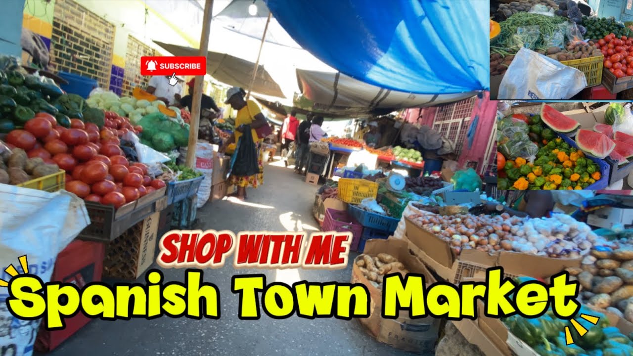 Shop at Spanish Town Market for the first time, with prices | Grocery Shopping l Chill with Vee