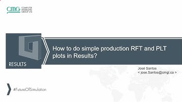 CMG Tutorial: How to do simple production RFT and PLT plots in Results