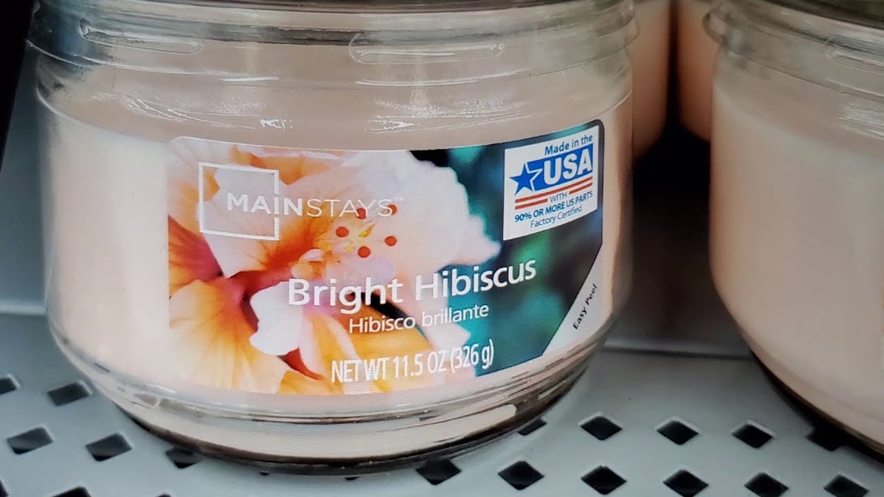Walmart coconut and bright hibiscus candles