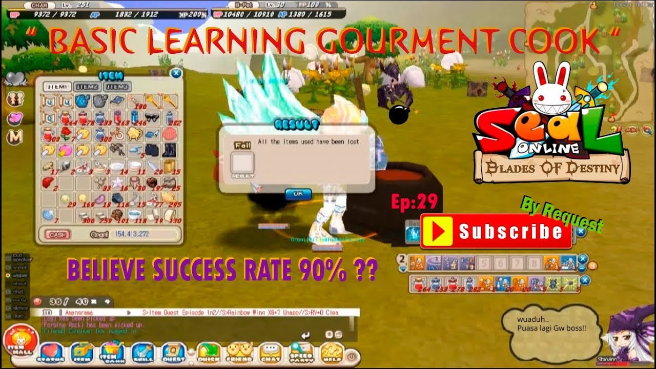 Seal Online BOD - Basic Cooking Skill (Craftman / ep:29) - YouTube