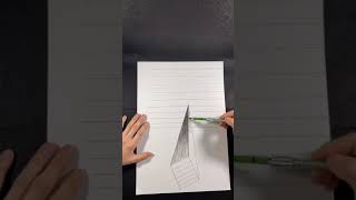 How to draw inverted triangle block #howtodraw3d #3d #shorts