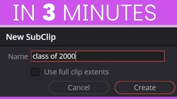 DaVinci Resolve Subclips In 3 Minutes