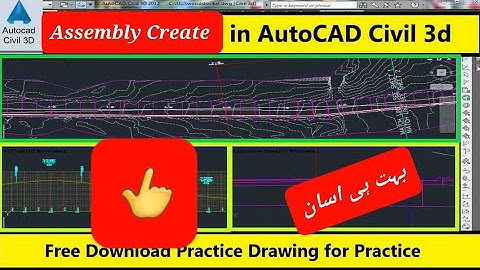 Create Assembly From Polyline In Urdu Hindi Language Civil3D cad