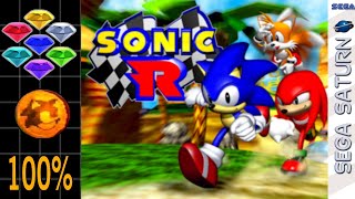 Sonic R (Sega Saturn) Full Game  All Chaos Emeralds, Tokens, Unlockable Characters [1080p/60fps]