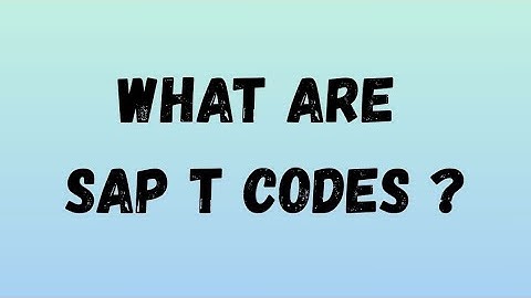 Ever wondered what those cryptic codes in SAP are?  We