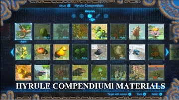 Zelda Botw: Hyrule Compendium (Normal Mode) - Materials slideshow