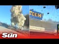 Ukraine invasion - Huge fireball gas station explosion in Kherson, Ukraine