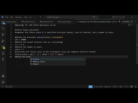 Calculate Future Investment Value in Python (Compound Interest)