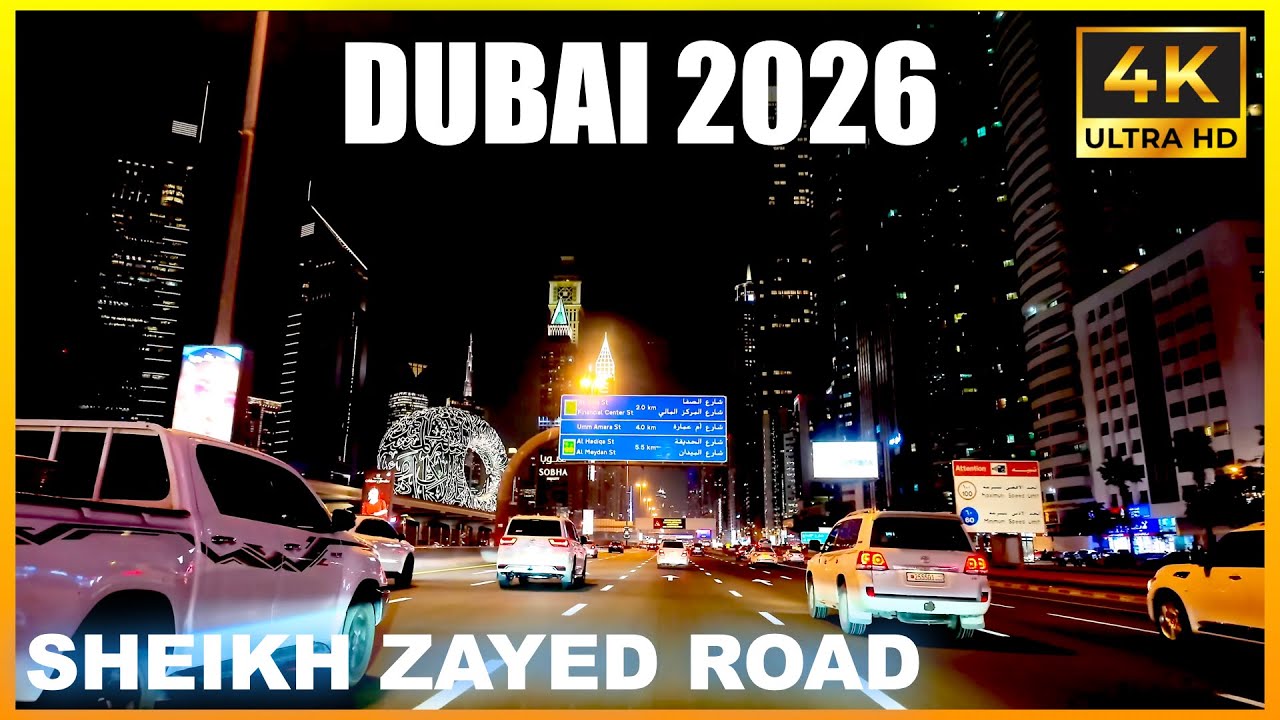Dubai 2026 | POV night drive 4K