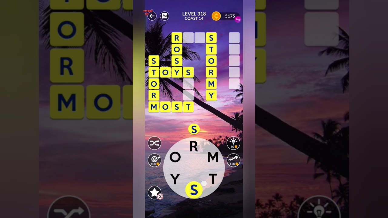Wordscapes Level 318 (coast 14) answer  