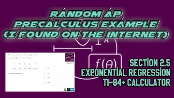 AP Precalculus Section 2.5 Example: TI-84+ Calculator for Expenential Regression with a Translation