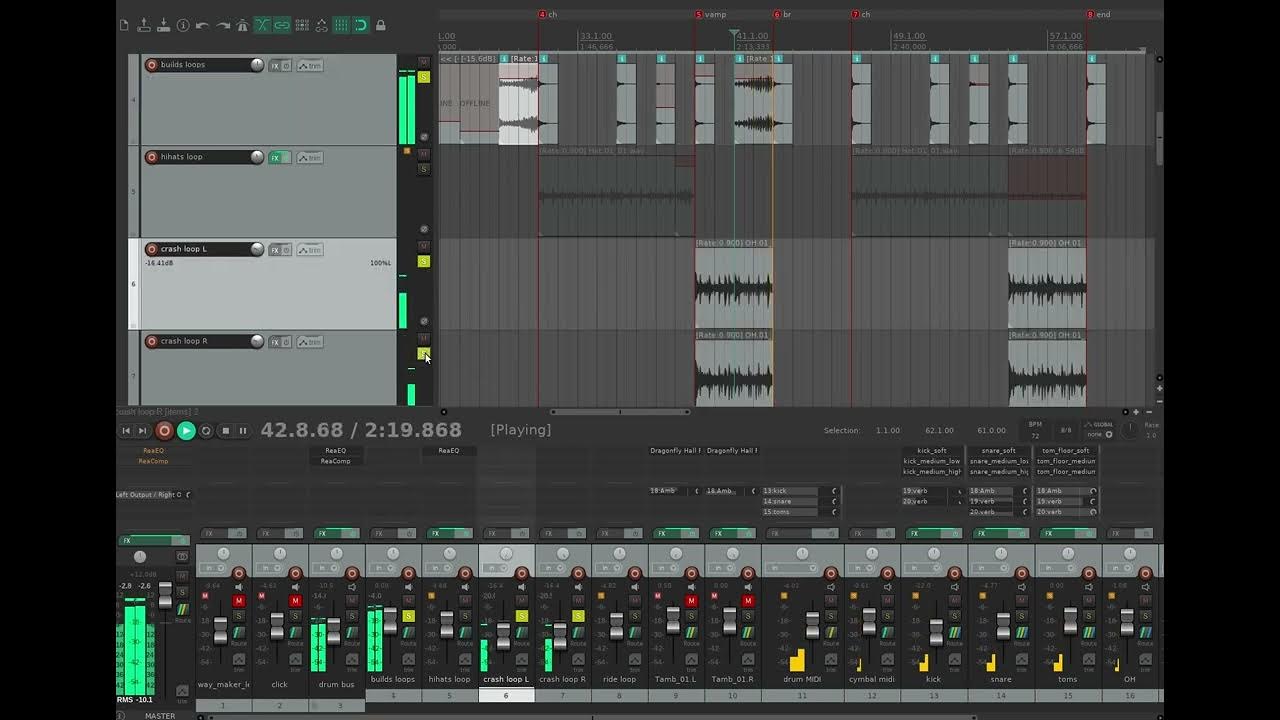 ReaSamplomatic 5000 drums Reaper Linux Drum Sample Shop Samples YouTube