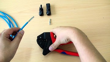 Instruction video how to terminate (crimp) a Lumberg LC4 contact with a Rennsteig Crimp Tool.