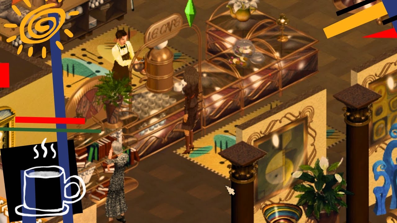 Global Village Coffeehouse Sims 1 No Commentary ☕🖼️🫖🌅