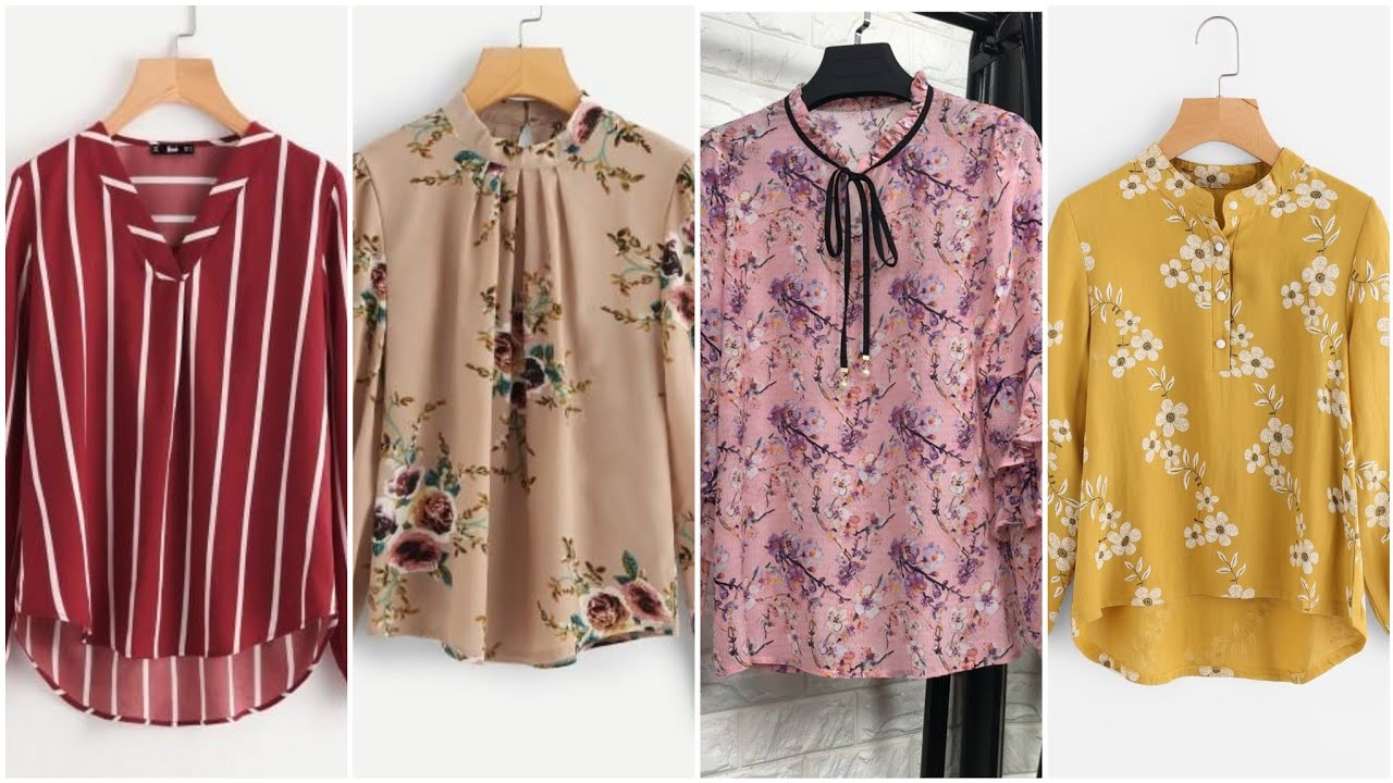 TOP 40 STYLISH CHIFFON SHIRTS AND BLOUSES DESIGNS FOR WORKING WOMENS 2019 