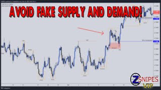 HOW TO AVOID FAKE SUPPLY AND DEMAND ZONES! SMART MONEY CONCEPTS & WYCKOFF