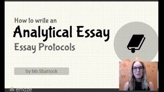 How to Write an Analytical Essay: Essay Protocols
