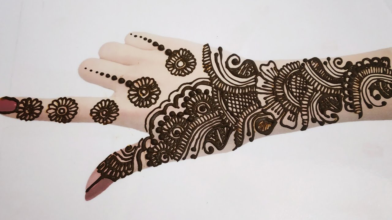 Latest Arabic Mehandi design2020||Back hand arabic mehandi design|| # ...