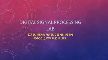 filter Design fdtool in matlab