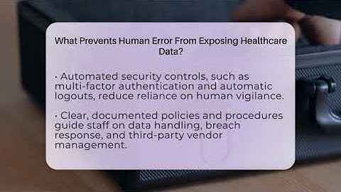 What Prevents Human Error From Exposing Healthcare Data? - SecurityFirstCorp.com
