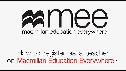 How to register as a teacher on Macmillan Education Everywhere